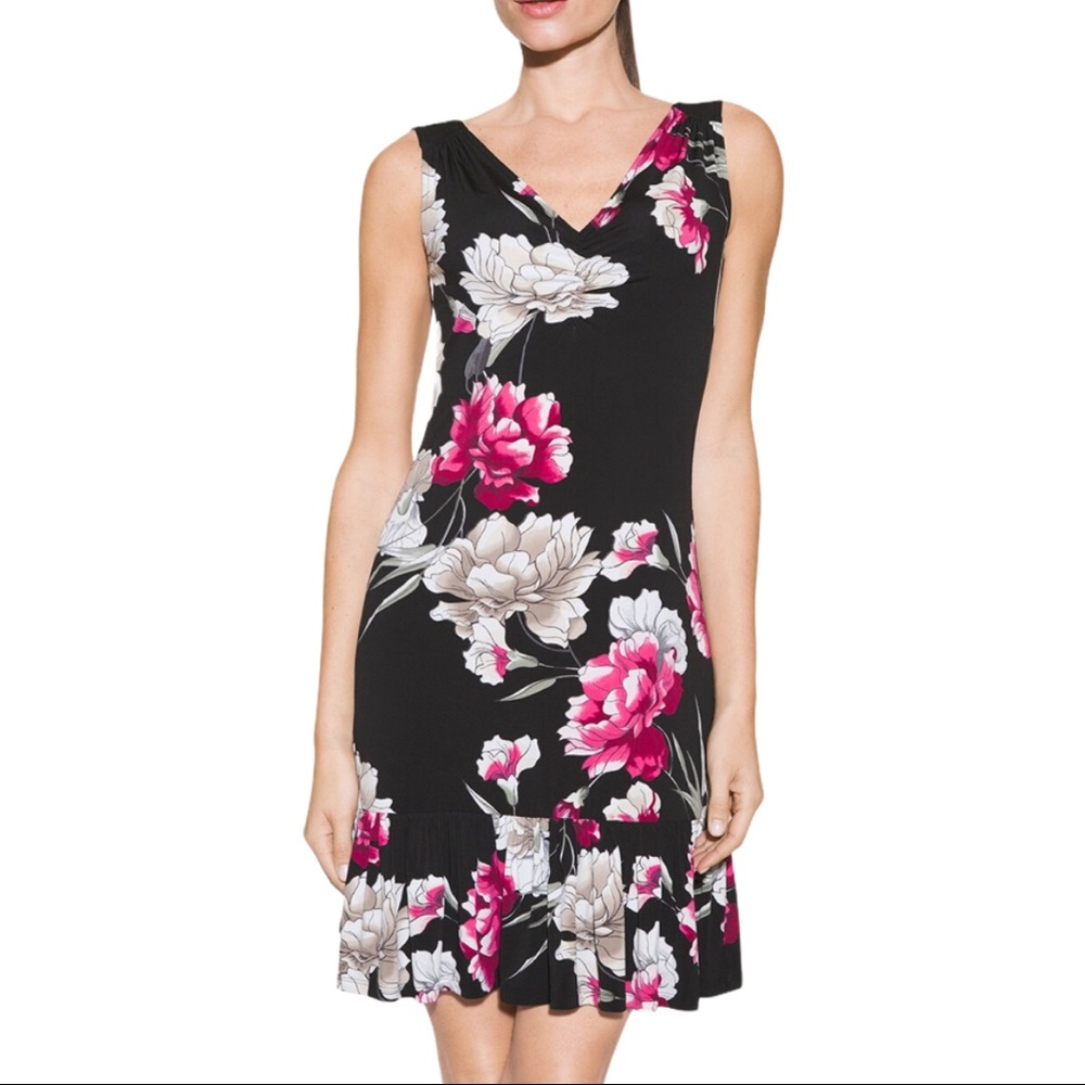 White House Black Market Sleeveless Flounc…